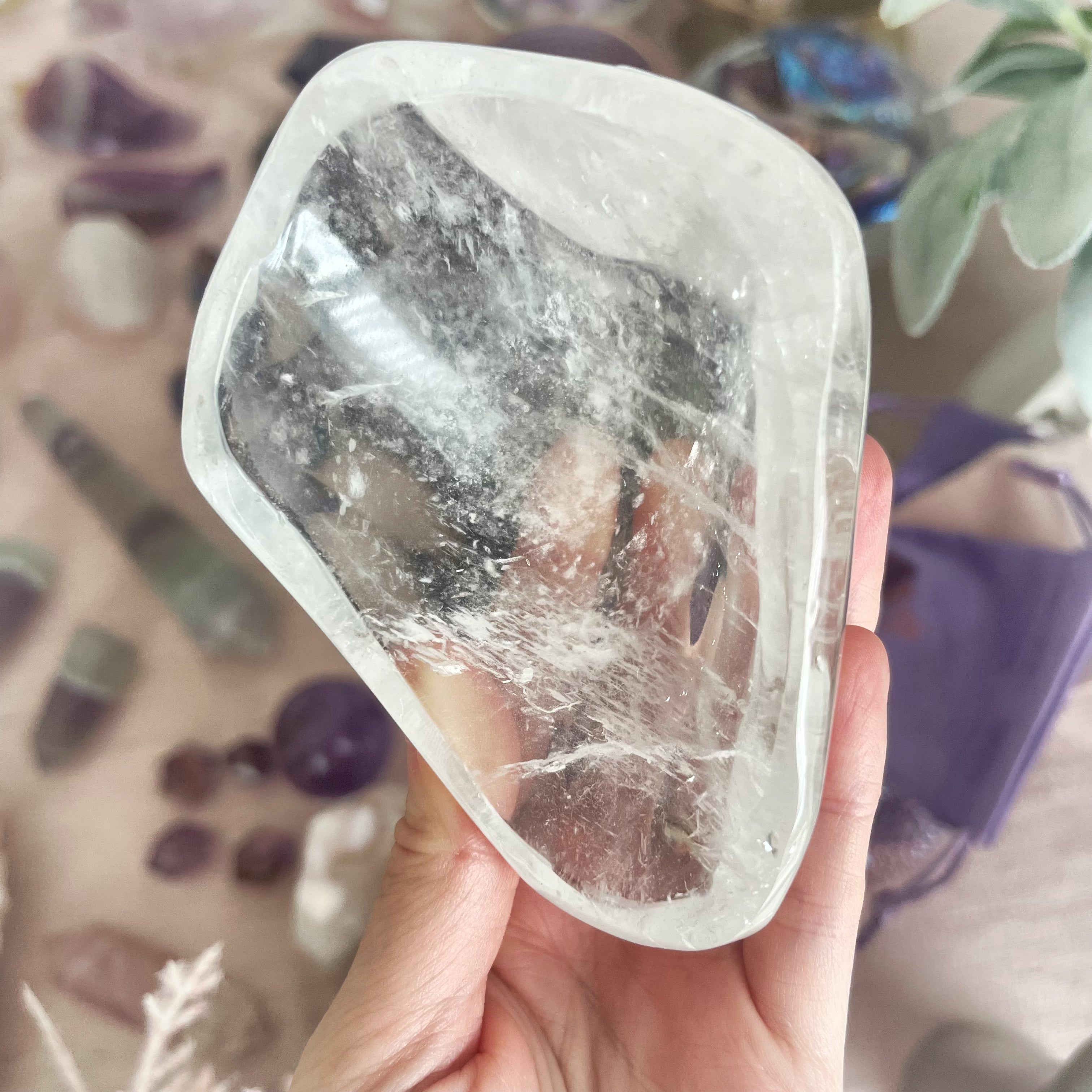 Clear Quartz Free Form Bowl