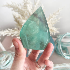 Green Fluorite Free Form Point