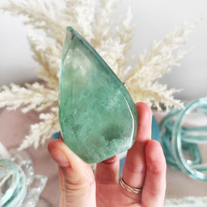 Green Fluorite Free Form Point