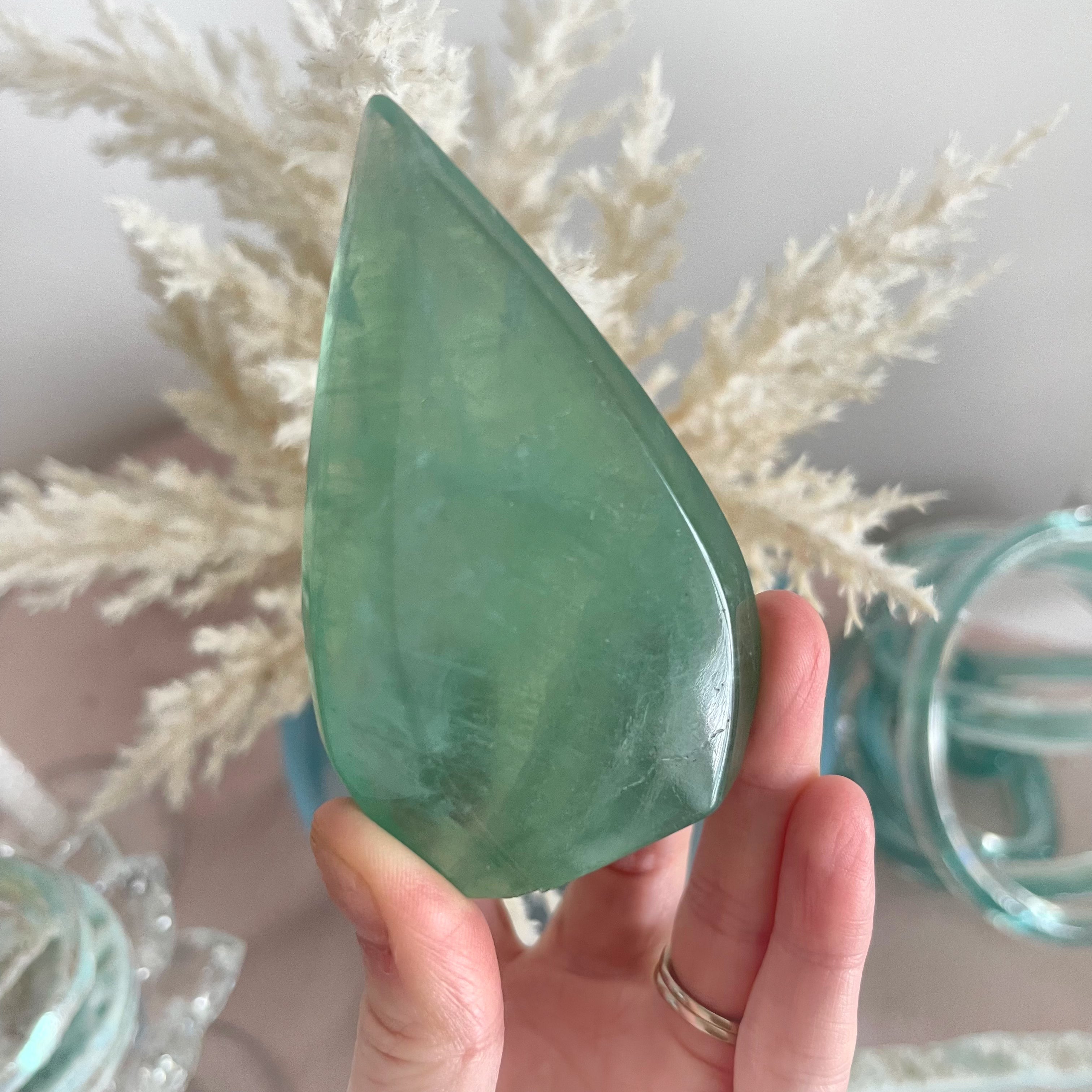 Green Fluorite Free Form Point