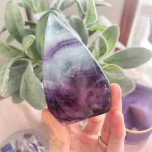 Indigo Aqua Fluorite Free Form Point