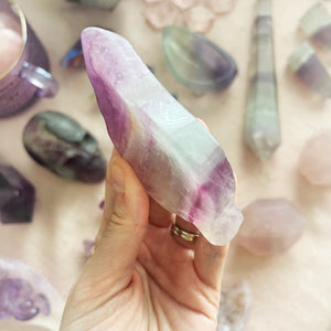 Fluorite Leaf Dish Carving