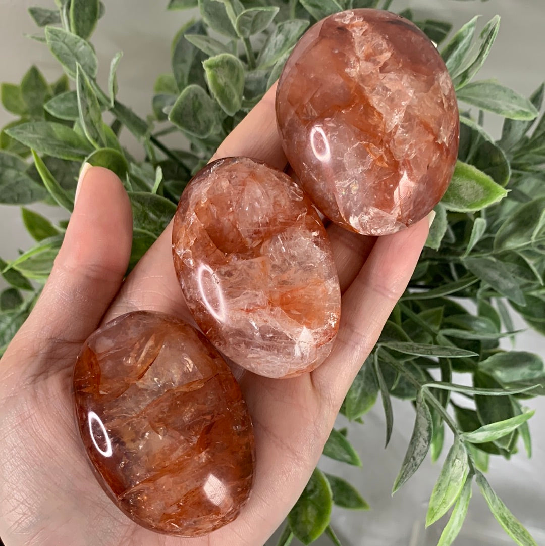 Fire Quartz Palm Stones