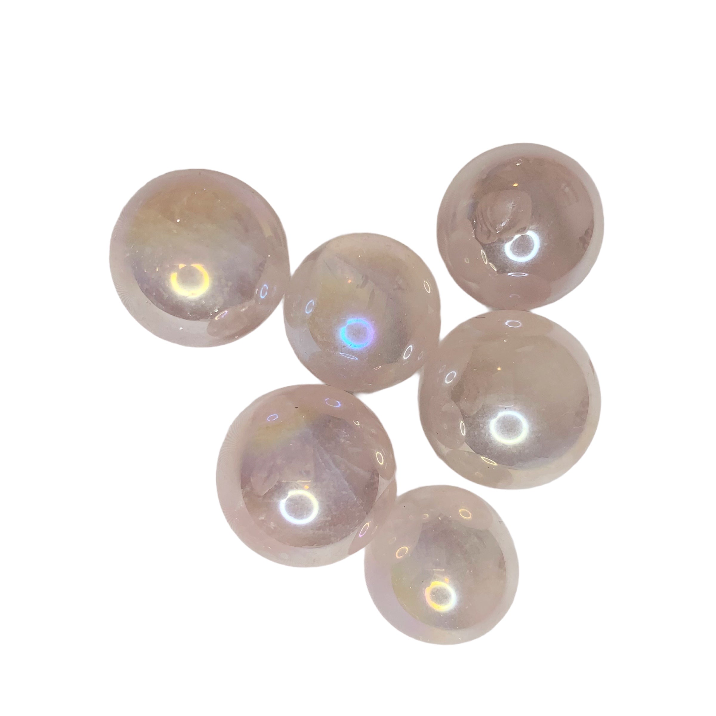 Pearl Pink Aura Quartz Mini Sphere